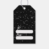 Étiquettes-cadeau Joyeux bonhomme de neige en Noël Turquoise de l'Éc (Dos)