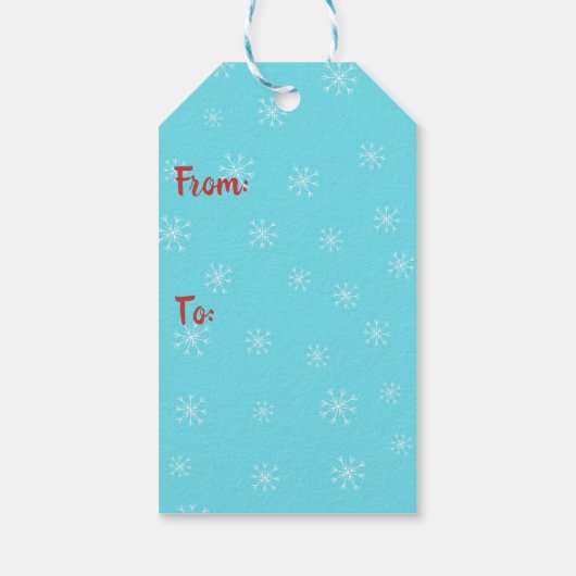 Étiquettes-cadeau Joyeux bonhomme de neige et oiseau bleu personnali (Dos)