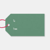 Étiquettes-cadeau Joyeux Buldogs français de Noël (Dos (Horizontal))