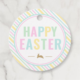 Étiquettes Cadeau Joyeux Bunny Pastel de Pâques