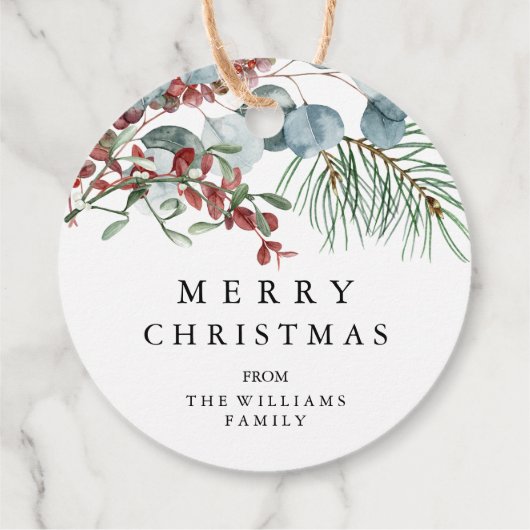 Étiquettes Cadeau Joyeux cadeau de Noël (Dos)