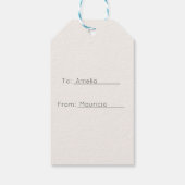 Étiquettes-cadeau Joyeux cadeau de Noël balise double face avec A/A (Dos)