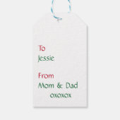 Étiquettes-cadeau Joyeux cadeau de Noël - OTT Gnome (Dos)