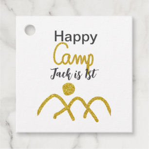 Étiquettes Cadeau Joyeux camping camper un anniversaire enfants sole