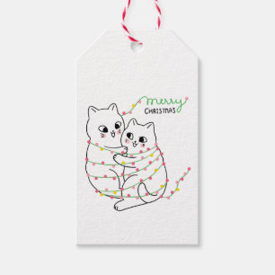 Étiquettes-cadeau Joyeux chat de Noël