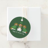 Étiquettes Cadeau Joyeux chien Beagle Jour de la Saint Patrick (En situation)