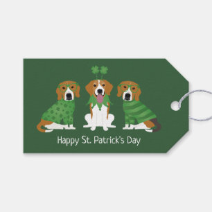 Étiquettes-cadeau Joyeux chien Beagle Jour de la Saint Patrick
