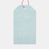 Étiquettes-cadeau Joyeux Chien Husky Noël dans un chapeau de Père No (Dos)