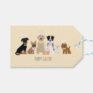 Étiquettes-cadeau Joyeux Chiens de Pâques