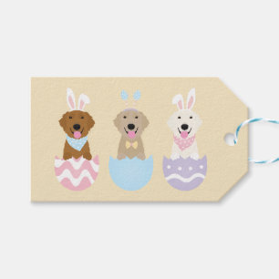 Étiquettes-cadeau Joyeux Chiens de Pâques