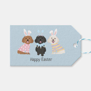 Étiquettes-cadeau Joyeux Chiens de Pâques