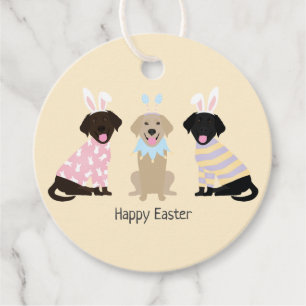 Étiquettes Cadeau Joyeux Chiens d'excursion de Pâques Labrador