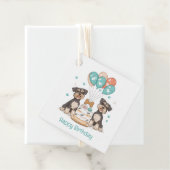 Étiquettes Cadeau Joyeux Chiens Schnauzer (En situation)