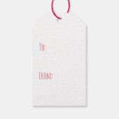 Étiquettes-cadeau Joyeux Chiens taureaux de marque de Noël (Dos)