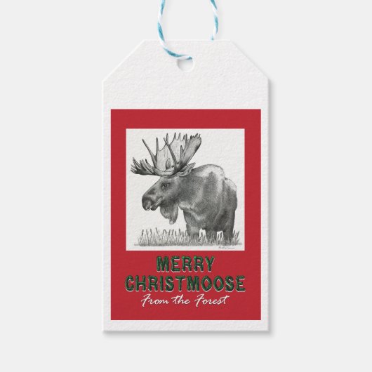 Étiquettes-cadeau Joyeux Christmoose (Devant)