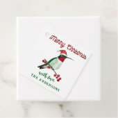 Étiquettes Cadeau Joyeux colibri de Noël (En situation)