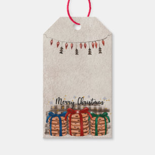 Étiquettes-cadeau Joyeux Cookies au chocolat de Noël