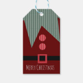 Étiquettes-cadeau Joyeux costume elf de Noël (Devant)