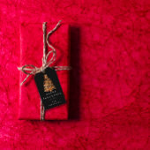 Étiquettes-cadeau Joyeux de nommer Noël Arbre de Noël Vert Cuivre