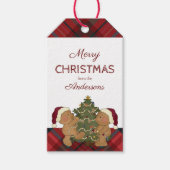 Étiquettes-cadeau Joyeux décor d'arbre de Noël (Devant)