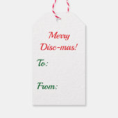 Étiquettes-cadeau Joyeux Disque-mas de Noël (Dos)
