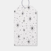 Étiquettes-cadeau Joyeux et brillant Script Black Holiday (Dos)