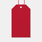 Étiquettes-cadeau Joyeux et brillant script de typographie rouge (Dos)
