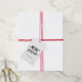 Étiquettes-cadeau Joyeux et brillant script manuscrit (Avec de la ficelle)