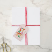 Étiquettes-cadeau Joyeux et lumineux Noël coloré (With Twine)