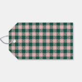 Étiquettes-cadeau Joyeux et lumineux Noël vert rose (Dos (Horizontal))