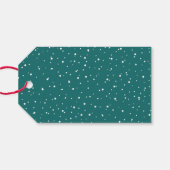 Étiquettes-cadeau Joyeux et lumineux pin de Noël vert (Dos (Horizontal))