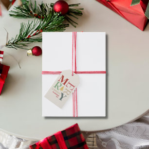 Étiquettes-cadeau Joyeux Et Minimaliste Moderne Et Moderne