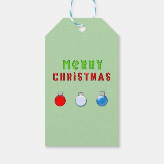 Étiquettes-cadeau Joyeux feu de Noël vert (Dos)