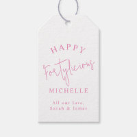 Joyeux Fortylicious 40e Anniversaire Fille rose