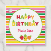 Étiquettes Cadeau Joyeux fruit sucré d'anniversaire (Devant)