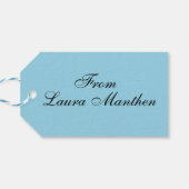 Étiquettes-cadeau Joyeux gâteau au chocolat d'anniversaire en gris b (Dos Horizontal)