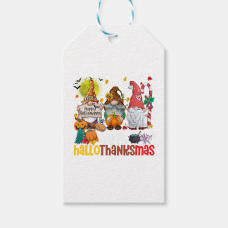 Étiquettes-cadeau Joyeux Hallothanksmas Halloween Thanksgiving