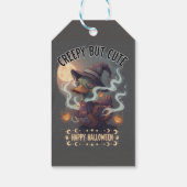 Étiquettes-cadeau Joyeux Halloween effrayant mais mignon (Dos)