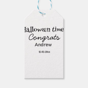 Étiquettes-cadeau Joyeux Halloween félicitations nom date année dipl
