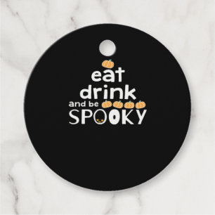 Étiquettes Cadeau Joyeux Halloween Mangez Buvez Et Soyez Effrayant T