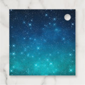 Étiquettes Cadeau Joyeux Halloween Party Werewolf Blue (Dos)