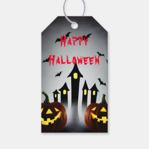Étiquettes-cadeau Joyeux Halloween Traitements Creepy Jack 'o Lanter