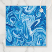 Étiquettes Cadeau Joyeux Hanoukka de vacances de peinture Swirl (Dos)