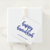Étiquettes Cadeau Joyeux Hanoukka Modern Blue Holiday (En situation)