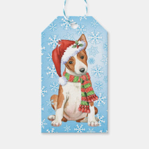 Étiquettes-cadeau Joyeux Howlidays Basenji