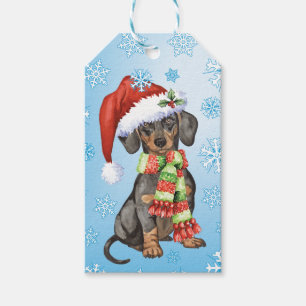 Étiquettes-cadeau Joyeux Howlidays Dachshund