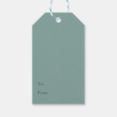 Étiquettes-cadeau Joyeux Howlidays mignon Chiens de Noël Vert (Dos)