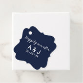 Étiquettes Cadeau Joyeux Jour Après Marine Bleu Blanc (En situation)