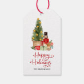 Étiquettes-cadeau Joyeux Jours de Noël Script Arbre de Noël Nutcrack (Dos)