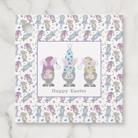 Étiquettes Cadeau Joyeux lapin de Pâques (Devant)